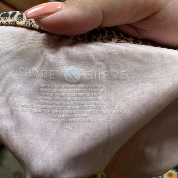 SHADE & SHORE animal print ribbed bikini bottoms - Picture 5 of 5